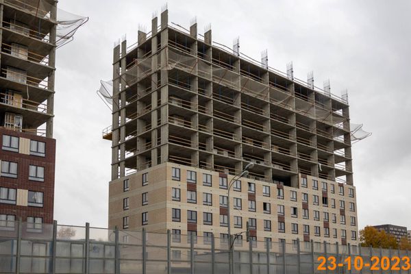 Ход строительства ЖК «Юнино» за Октябрь 2023 г., фото №2