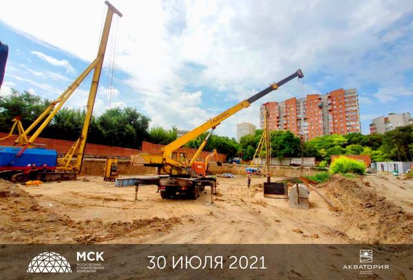 Ход строительства ЖК «Акватория» за Август 2021 г., фото №3