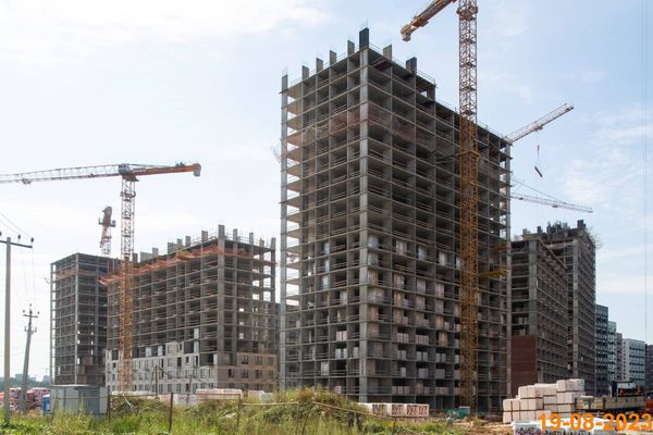 Ход строительства ЖК «Саларьево парк» за Август 2023 г., фото №2