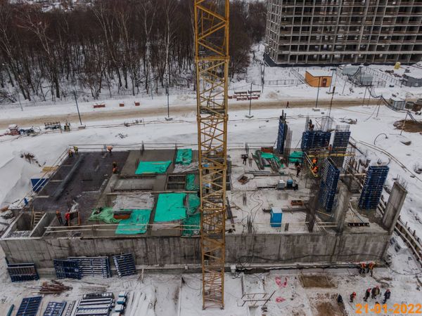 Ход строительства ЖК «Митинский лес» за Январь 2022 г., фото №5