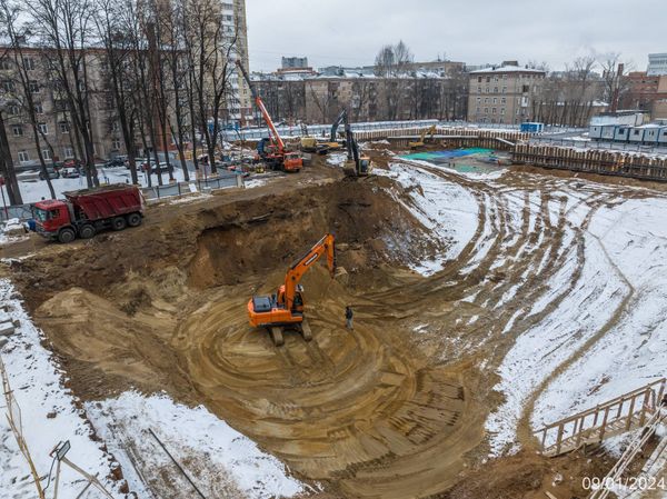 Ход строительства ЖК «Семеновский парк 2» за Январь 2024 г., фото №3