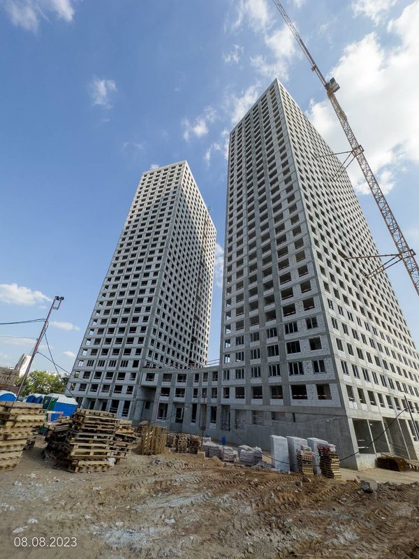 Ход строительства ЖК «Дмитровское небо» за Август 2023 г., фото №5
