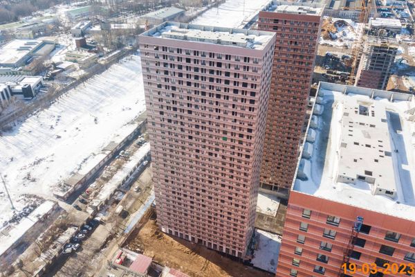 Ход строительства ЖК «Второй Нагатинский» за Март 2023 г., фото №4