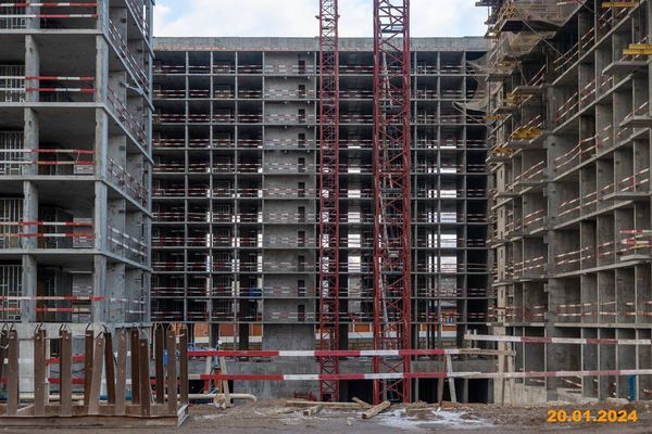 Ход строительства ЖК «Москворечье» за Январь 2025 г., фото №3
