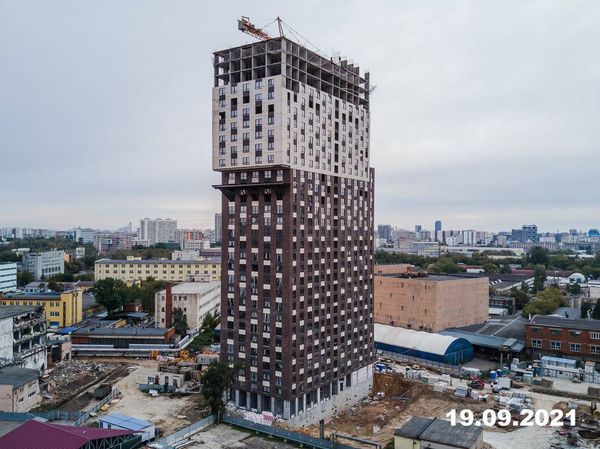 Ход строительства ЖК «Руставели 14» за Сентябрь 2021 г., фото №4
