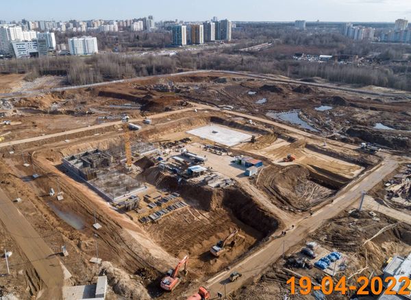 Ход строительства ЖК «Зелёный парк» за Апрель 2022 г., фото №4