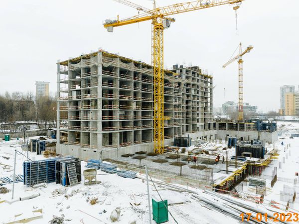 Ход строительства ЖК «Алтуфьевское 53» за Январь 2023 г., фото №2