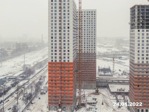 Ход строительства ЖК «Второй Нагатинский» за Январь 2022 г., фото №4
