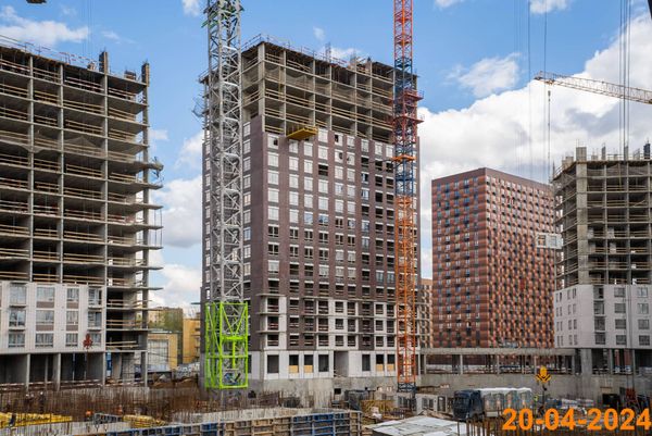 Ход строительства ЖК «Большая Академическая 85» за Апрель 2024 г., фото №3