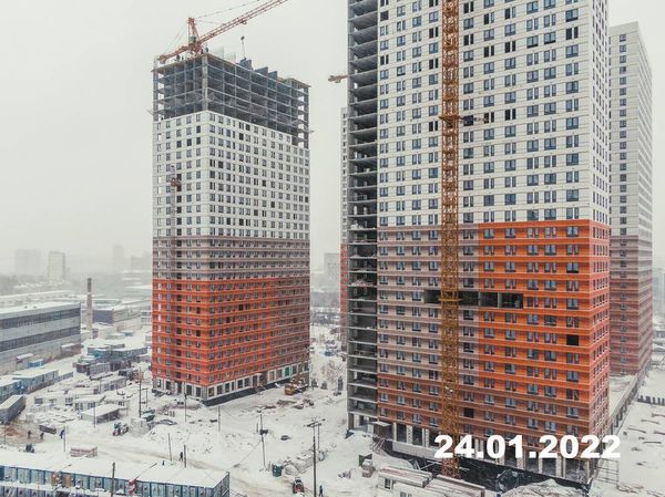Ход строительства ЖК «Второй Нагатинский» за Январь 2022 г., фото №3