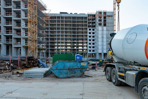 Ход строительства ЖК «Дмитровское небо» за Июнь 2023 г., фото №2