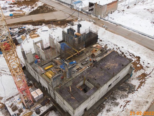 Ход строительства ЖК «Кавказский бульвар 51» за Февраль 2022 г., фото №3