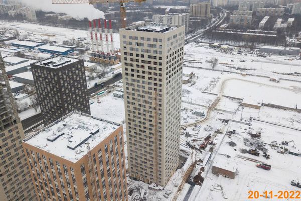 Ход строительства ЖК «Кавказский бульвар 51» за Ноябрь 2022 г., фото №2