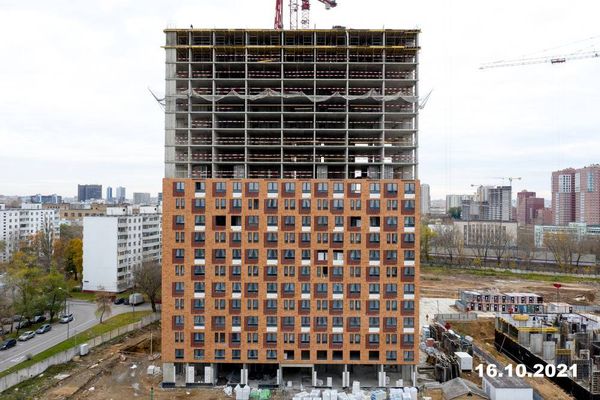 Ход строительства ЖК «Перовское 2» за Октябрь 2021 г., фото №3