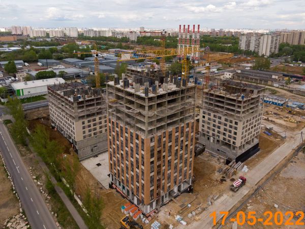 Ход строительства ЖК «Кавказский бульвар 51» за Май 2022 г., фото №2