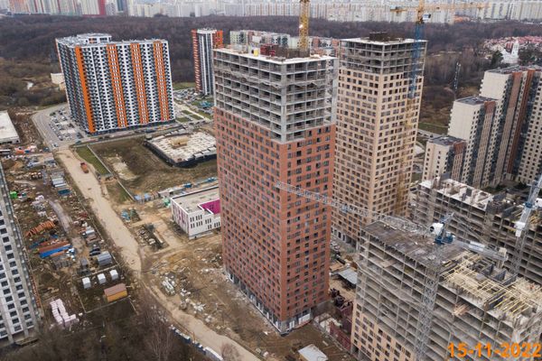 Ход строительства ЖК «Митинский лес» за Ноябрь 2022 г., фото №2