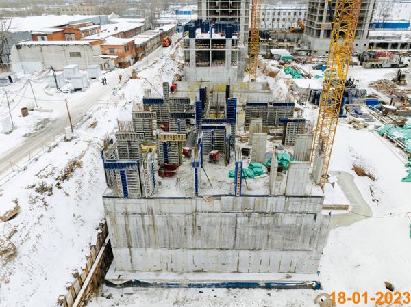 Ход строительства ЖК «Руставели 14» за Январь 2023 г., фото №4