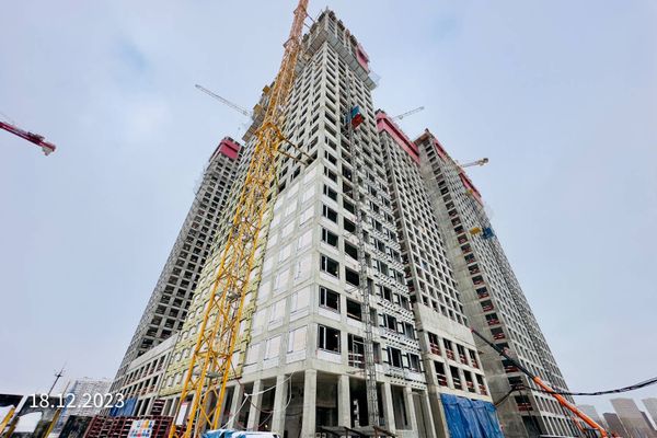 Ход строительства ЖК «Вейв» за Декабрь 2023 г., фото №2