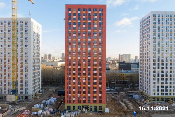 Ход строительства ЖК «Волжский парк» за Ноябрь 2021 г., фото №4