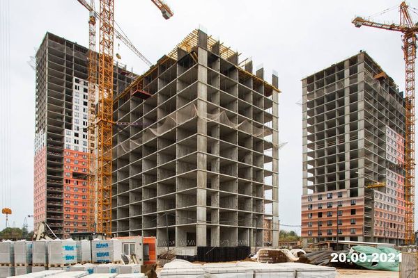 Ход строительства ЖК «Второй Нагатинский» за Сентябрь 2021 г., фото №4