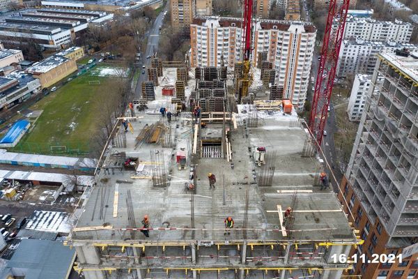 Ход строительства ЖК «Перовское 2» за Ноябрь 2021 г., фото №3