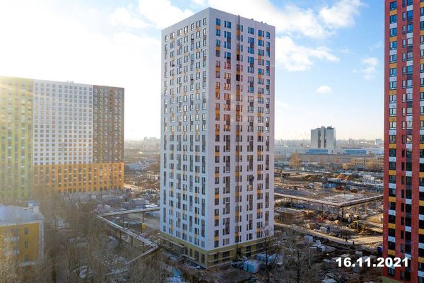 Ход строительства ЖК «Волжский парк» за Ноябрь 2021 г., фото №3