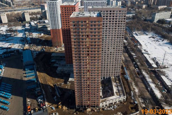 Ход строительства ЖК «Второй Нагатинский» за Март 2023 г., фото №3