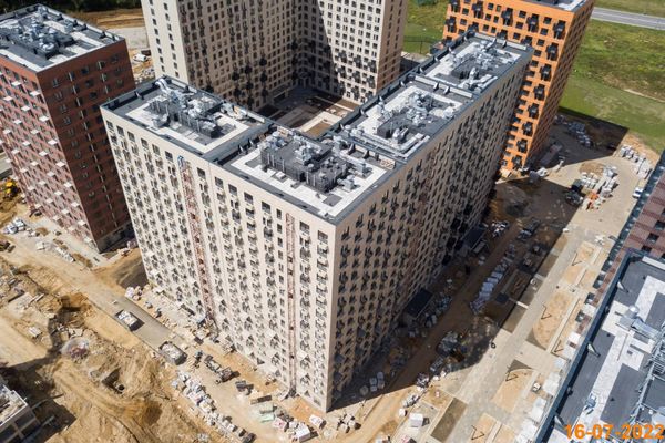 Ход строительства ЖК «Саларьево парк» за Июль 2022 г., фото №3