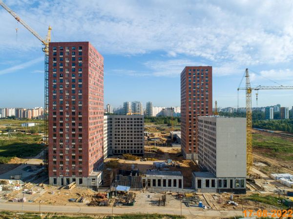 Ход строительства ЖК «Зелёный парк» за Август 2022 г., фото №2