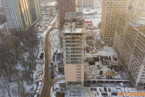 Ход строительства ЖК «Митинский лес» за Декабрь 2022 г., фото №3