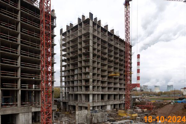 Ход строительства ЖК «2-й Иртышский» за Октябрь 2024 г., фото №2