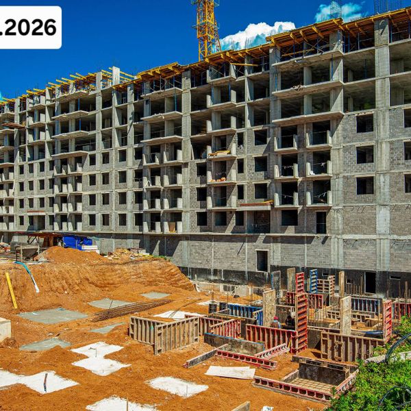 Ход строительства ЖК «Ежевика» за Июнь 2026 г.
