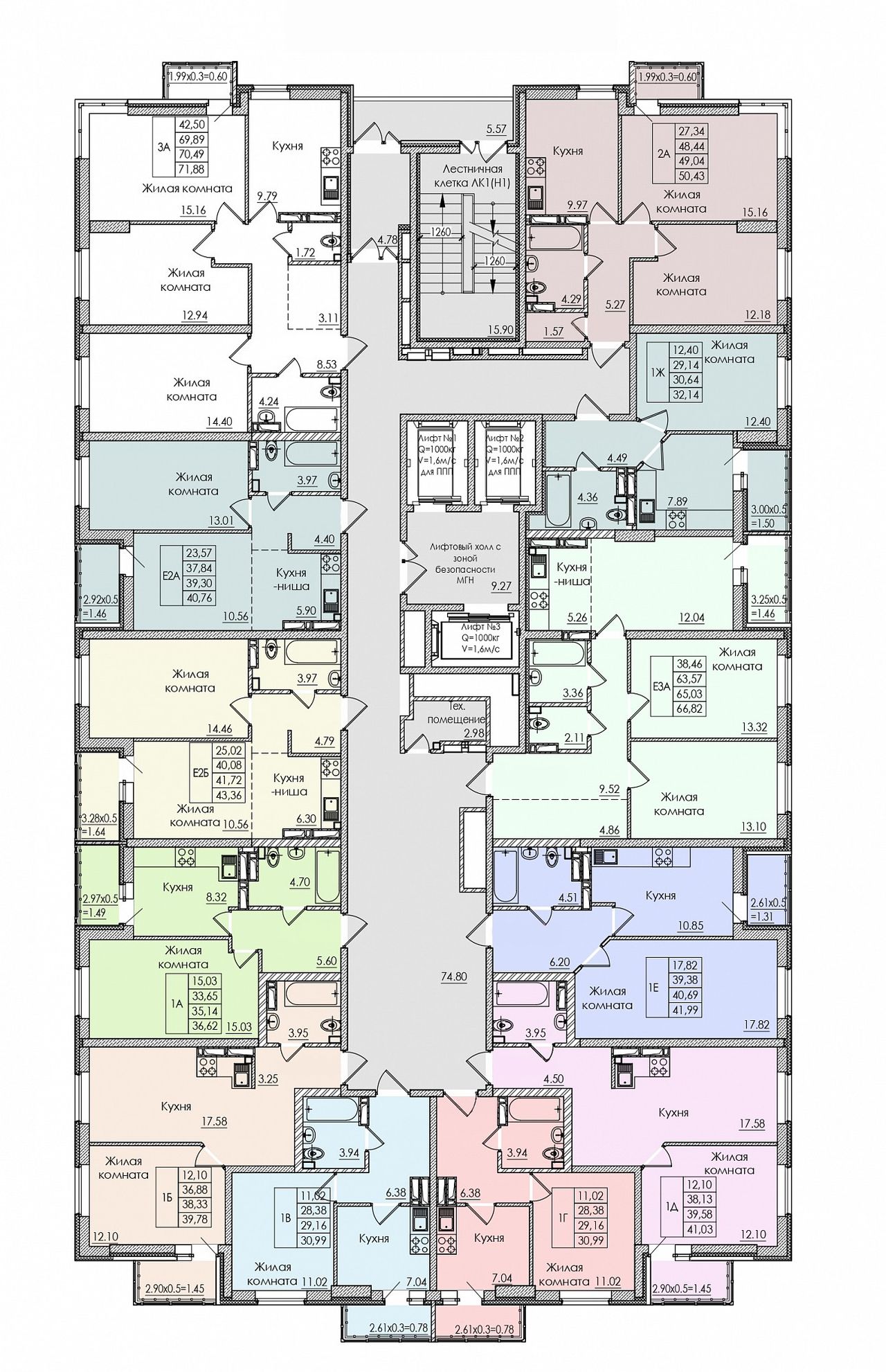 Регата план типового этажа